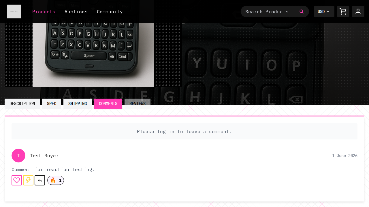 should show existing reactions on a comment